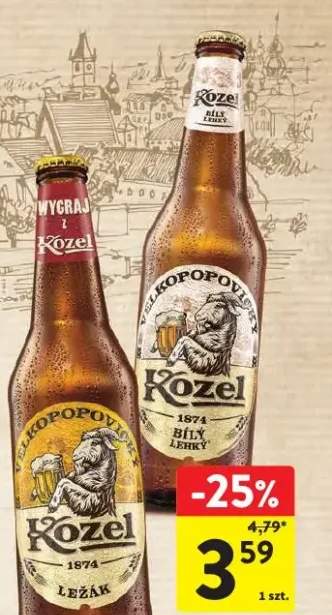 Piwo Kozel wybrane rodzaje butelka zwrotna