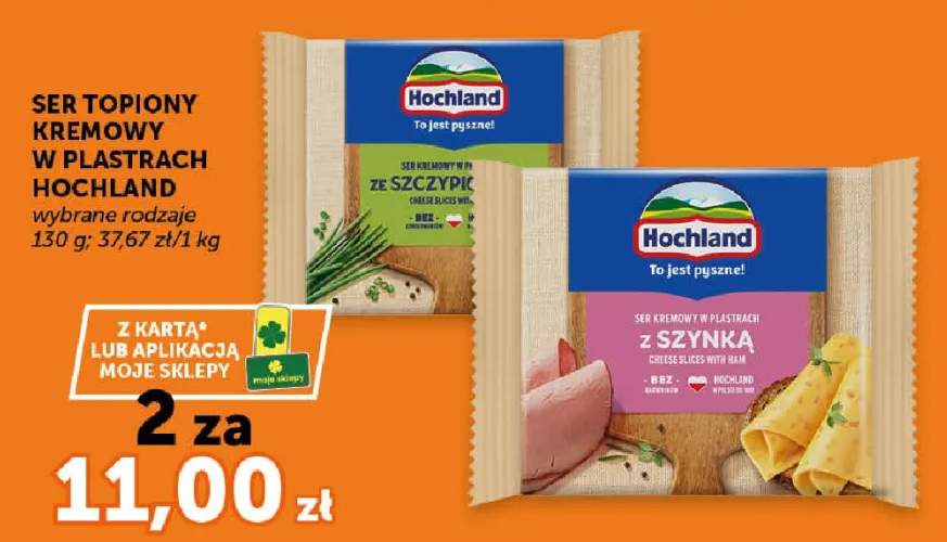 Ser topiony kremowy w plastrach ze szczypiorkiem Hochland