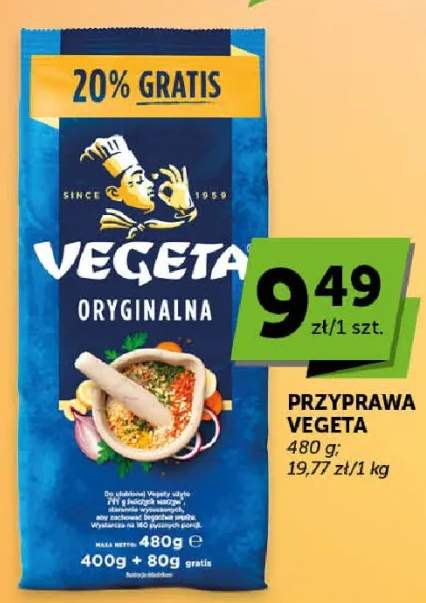 Przyprawa Vegeta oryginalna 20% gratis