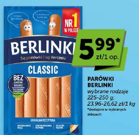 Parówki Berlinki Classic