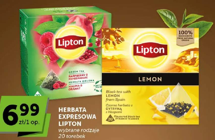 Herbata expresowa Lipton czarna cytryna z Hiszpanii