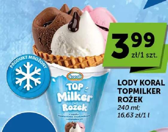 Lody Koral TopMilker rożek