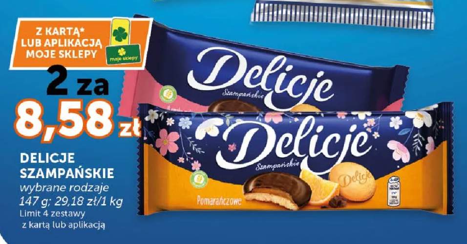 Ciastka Delicje Szampańskie pomarańczowe