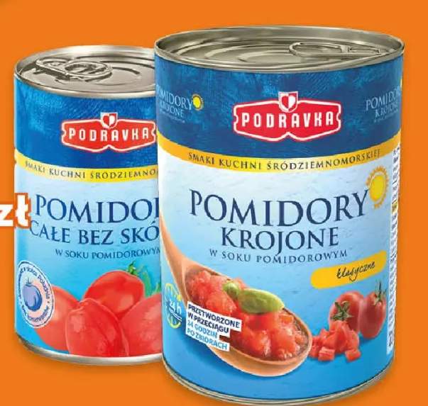 Pomidory krojone w soku pomidorowym Podravka
