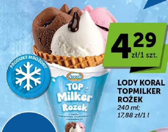 Lody Koral TopMilker rożek