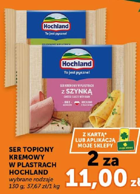 Ser topiony kremowy w plastrach z szynką Hochland