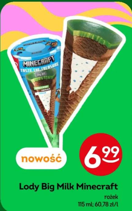 Lody Big Milk Minecraft rożek