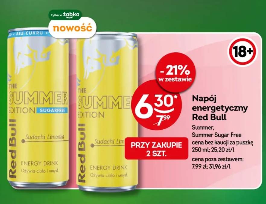 Napój energetyczny Red Bull Summer Edition Sudachi Limonka