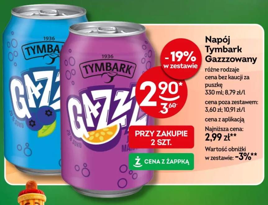 Napój gazowany Tymbark Gazzzowany