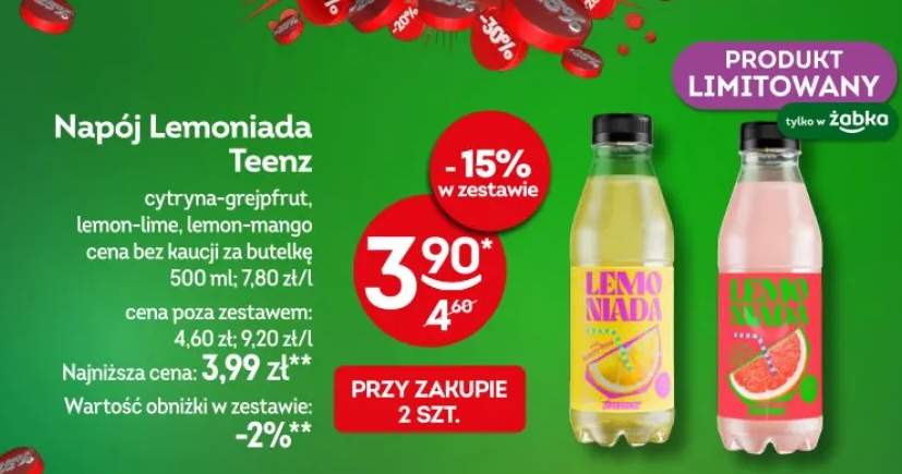 Napój Lemoniada Teenz lemon-mango