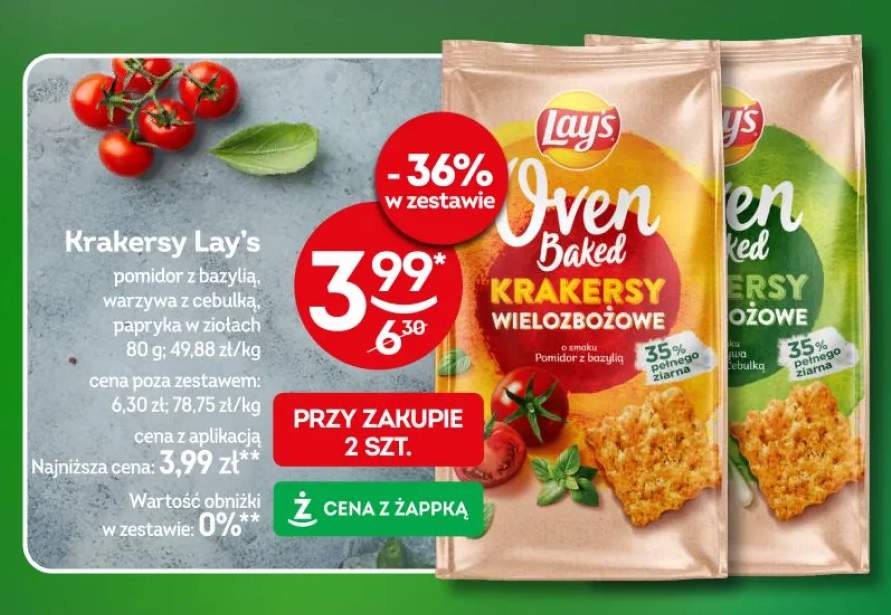 Krakersy Lay's Oven Baked wielozbożowe warzywa z cebulką