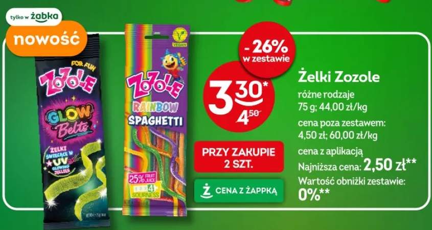 Żelki Zozole Rainbow Spaghetti