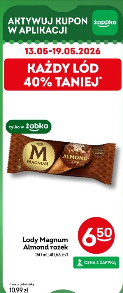 Lody Magnum Almond rożek