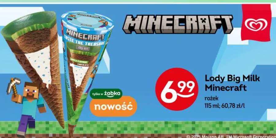 Lody Big Milk Minecraft rożek