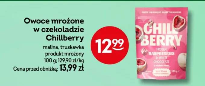 Owoce mrożone w czekoladzie Chillberry truskawka