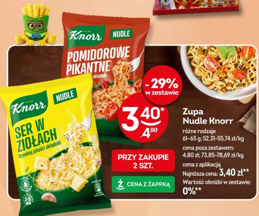 Zupa Nudle Knorr ser w ziołach