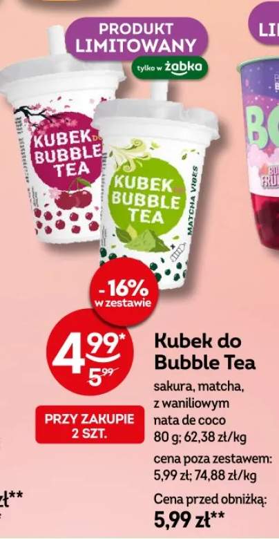Kubek do Bubble Tea z waniliowym nata de coco