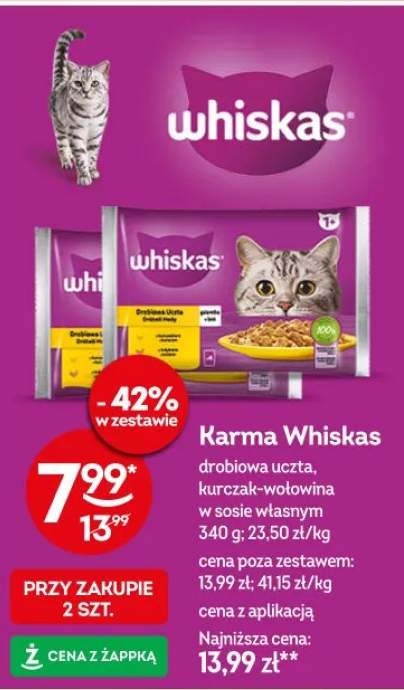 Karma Whiskas kurczak-wołowina w sosie własnym
