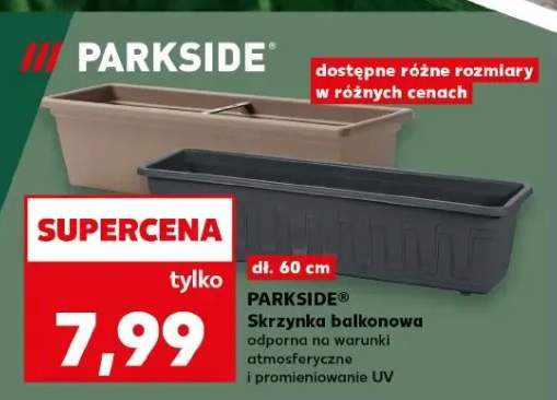 Skrzynka balkonowa Parkside® odporna na warunki atmosferyczne i promieniowanie UV 60cm