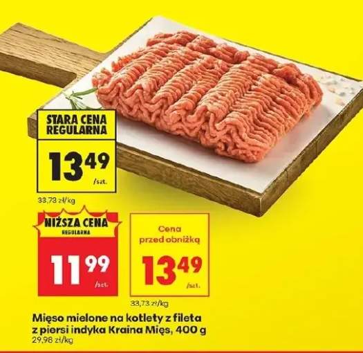 Mięso mielone na kotlety z fileta z piersi indyka Kraina Mięs