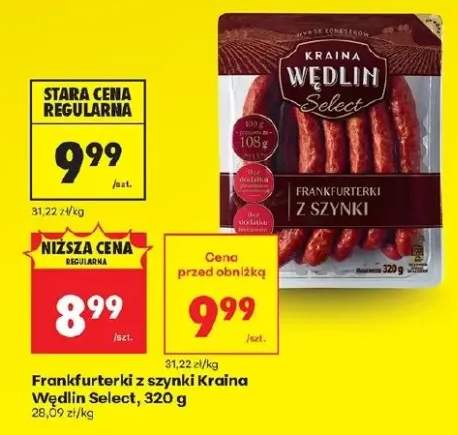 Frankfurterki z szynki Kraina Wędlin Select