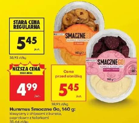 Hummus paprykowy z talarkami Smaczne Go