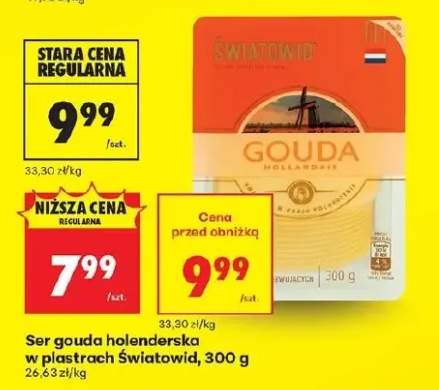 Ser gouda holenderska w plastrach Światowid
