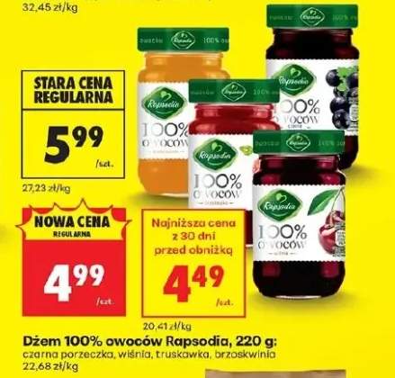Dżem 100% owoców Rapsodia czarna porzeczka