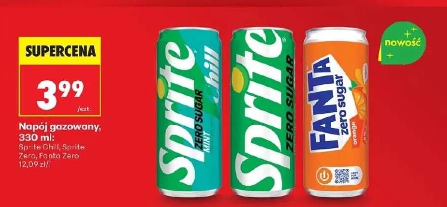 Napój gazowany Sprite Chill Zero Sugar Mint