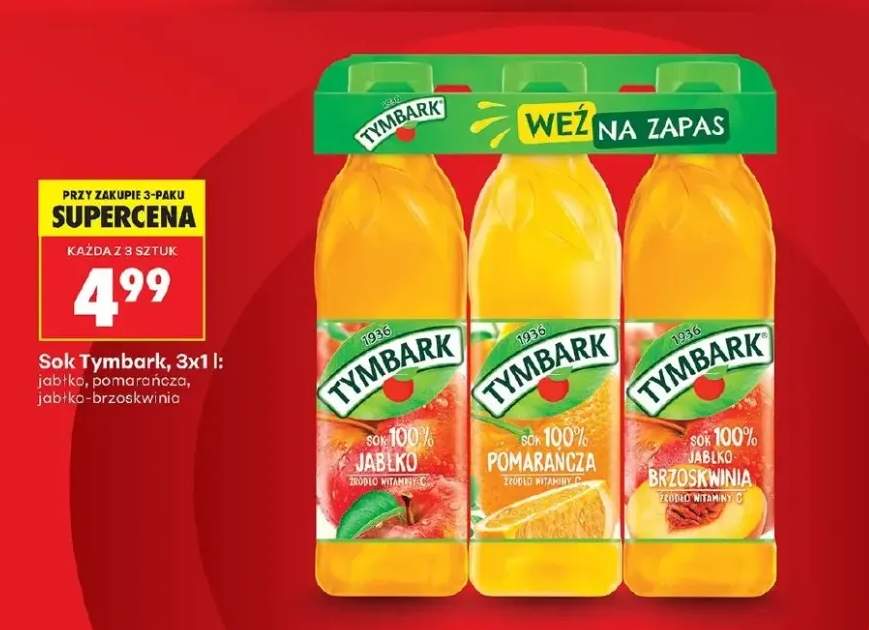 Sok jabłkowy 100% Tymbark