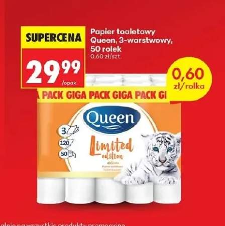 Papier toaletowy Queen 3-warstwowy Giga Pack