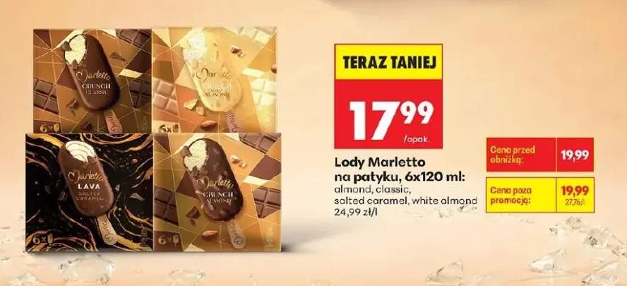 Lody Marletto na patyku almond