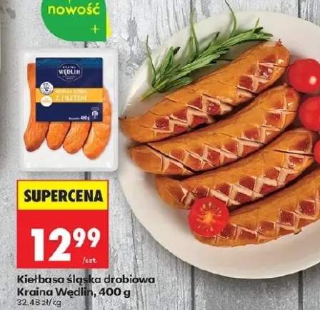 Kiełbasa śląska drobiowa z filetem Kraina Wędlin