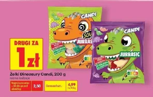Żelki Dinozaury Sour Jurrasic Candi