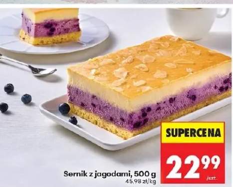 Sernik z jagodami
