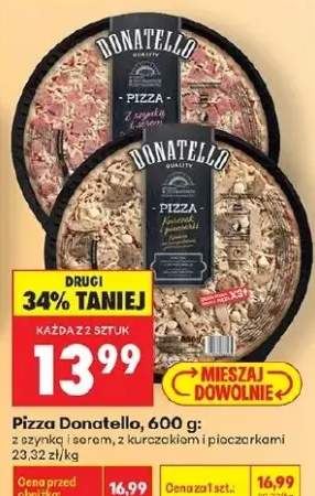 Pizza Donatello z szynką i serem