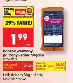 Boczek wędzony parzony Kraina Wędlin