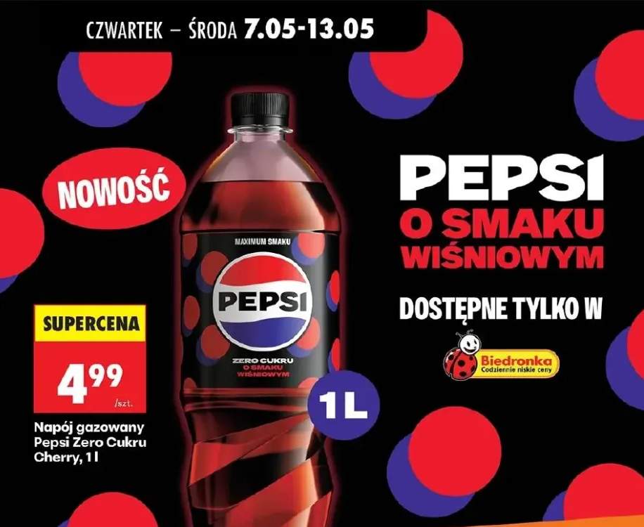 Napój gazowany Pepsi Zero Cukru Cherry