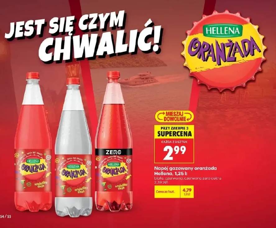 Napój gazowany oranżada Hellena biała