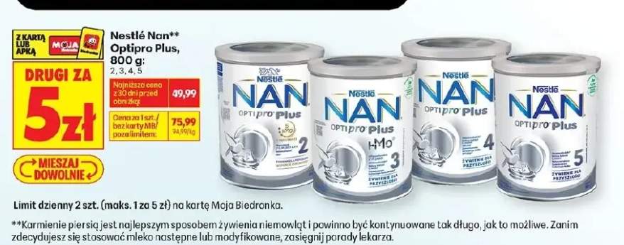 Mleko modyfikowane Nestlé NAN Optipro Plus 2