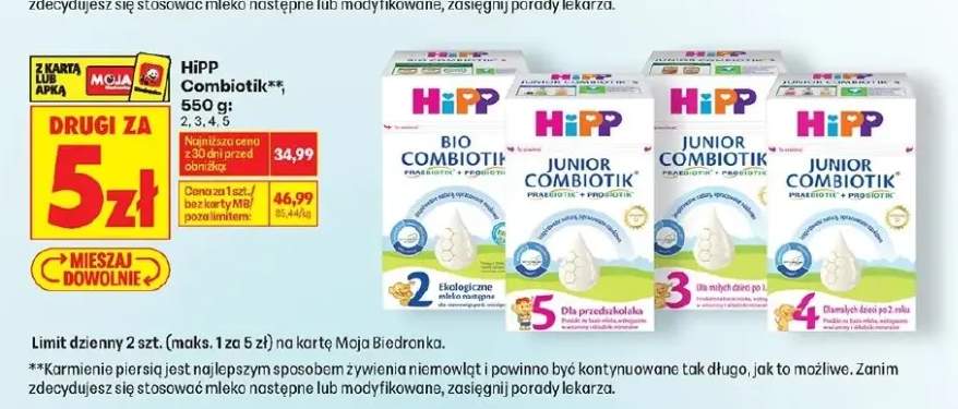 Mleko modyfikowane HiPP Combiotik 2