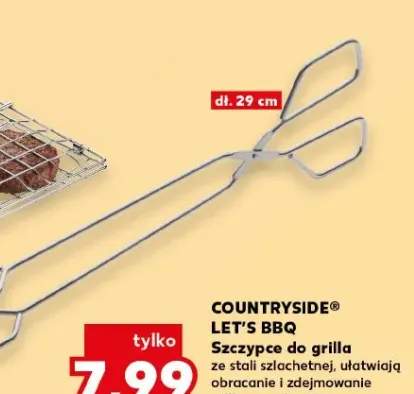 Szczypce do grilla Countryside Let's BBQ dł. 29cm ze stali szlachetnej