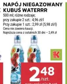 Napój niegazowany Kubuś Waterrr