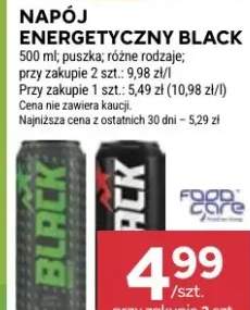 Napój energetyczny Black Food Care puszka