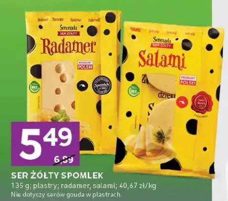 Ser żółty w plastrach Spomlek Radamer