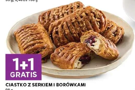 Ciastko z serkiem i borówkami
