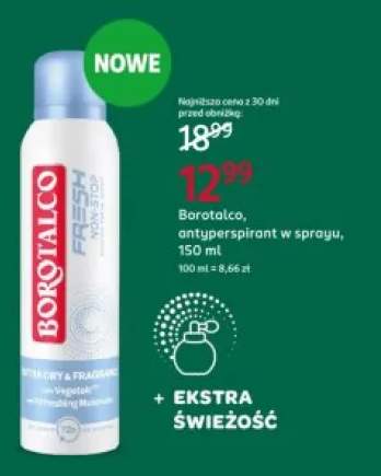 Antyperspirant w sprayu Borotalco Fresh Non-Stop Extra Dry & Fragrance