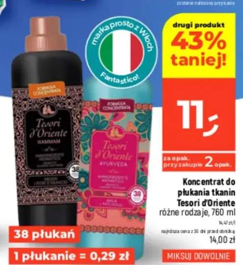 Koncentrat do płukania tkanin Tesori d'Oriente Ayurveda