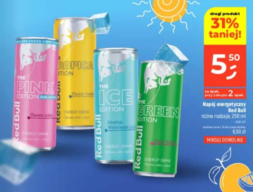 Napój energetyczny Red Bull The Green Edition Owoce Kaktusa