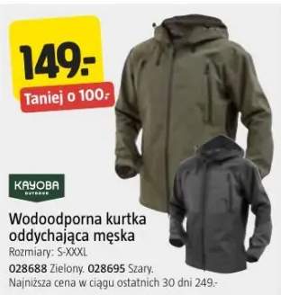 Wodoodporna kurtka oddychająca męska Kayoba zielona rozmiary S-XXXL